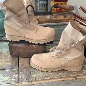 Suede/Canvas Boots